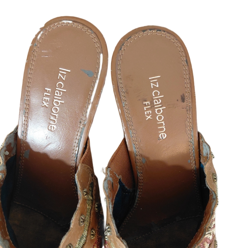 Liz Claiborne Patchwork Multicolor Embroidered Ta… - image 4